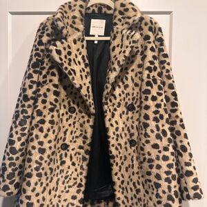 Avec Les Filles Leopard Print Coat